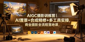 AIGC摄影训练营｜AI置景+合成精修+多工具实操，商业摄影全流程落地课-聊项目
