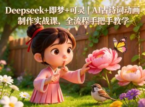 Deepseek+即梦+可灵|AI古诗词动画制作实战课,全流程手把手教学-聊项目