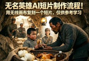 无名英雄AI短片制作流程!用无线画布复刻一个短片,仅供参考学习-聊项目