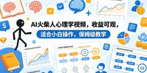 AI火柴人心理学视频,收益可观,适合小白操作,保姆级教学-聊项目