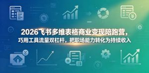 2026飞书多维表格商业变现陪跑营,巧用工具流量双杠杆,把职场能力转化为持续收入-聊项目