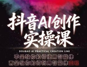 抖音AI创作实操课，不是教你如何使用智能体而是教你如何利用智能体变现(更新5月)-聊项目