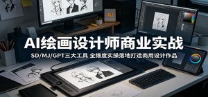 AI绘画设计师商业实战:SD/MJ/GPT三大工具,全维度实操落地打造商用设计作品-聊项目
