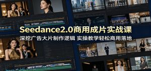 Seedance2.0商用成片实战课:深挖广告大片制作逻辑,实操教学轻松商用落地-聊项目