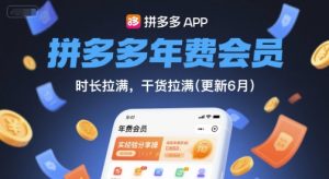 拼多多年费会员,实经验分享操,时长拉满,干货拉满(更新26年05月26日)-聊项目