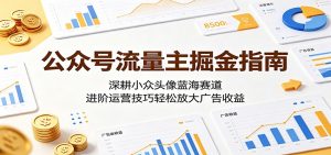 公众号流量主掘金指南:深耕小众头像蓝海赛道,进阶运营技巧轻松放大广告收益-聊项目