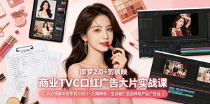 即梦2.0+剪映商业TVC口红广告大片实战课｜从分镜脚本创作到AI成片+后期精修，全流程打造品牌级产品广告-聊项目