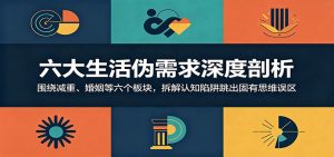 六大生活伪需求深度剖析：围绕减重、婚姻等六个板块，拆解认知陷阱跳出固有思维误区-聊项目