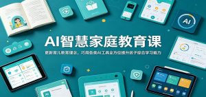 AI智慧家庭教育课：更新育儿教育理念，巧用各类AI工具全方位提升孩子综合学习能力-聊项目